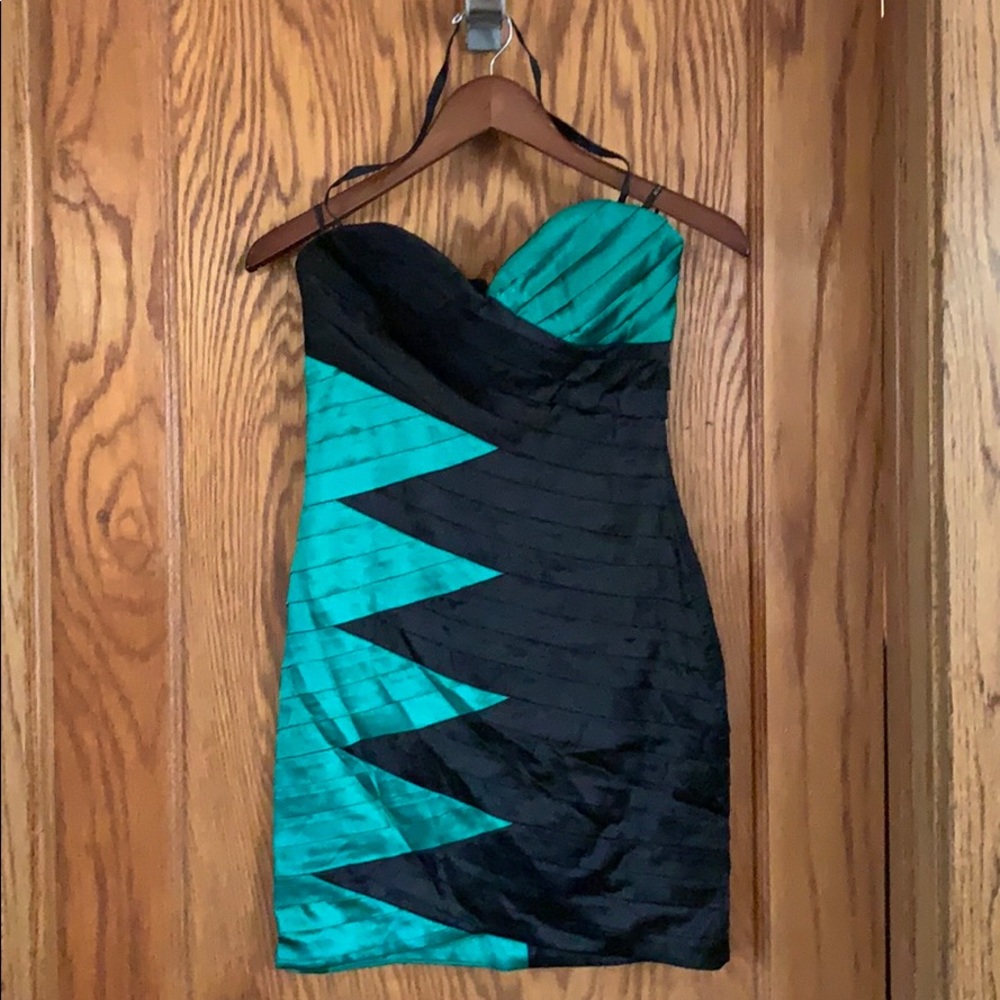 Bebe Strapless (or thin halter strap) Dress